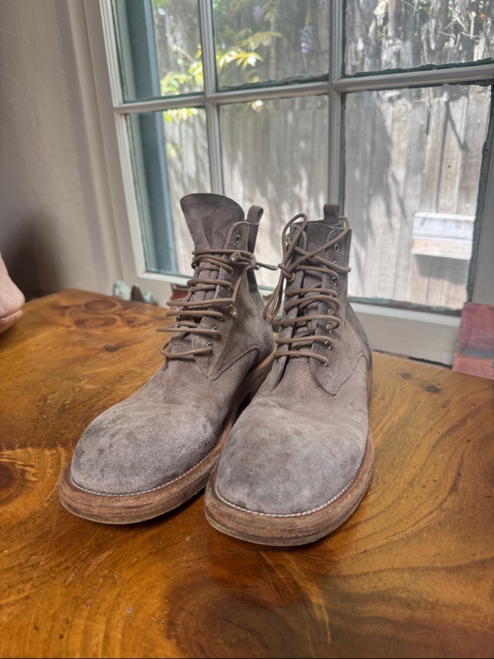 Marsèll grey suede combat boots 37 1/2